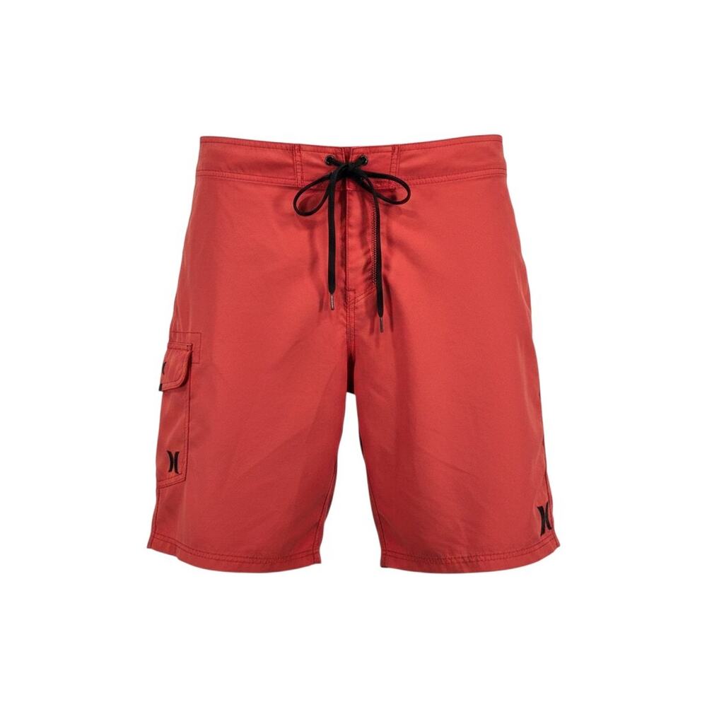 Hurley Mens Red Board Shorts Drawstring Swim Surf Beach Shorts Size 38